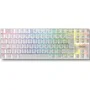 Krom Klass Pack Gaming 4 en 1: Teclado Mecánico TKL RGB + Ratón Óptico 7200 DPI + Auriculares 50mm + Alfombrilla Blanca
